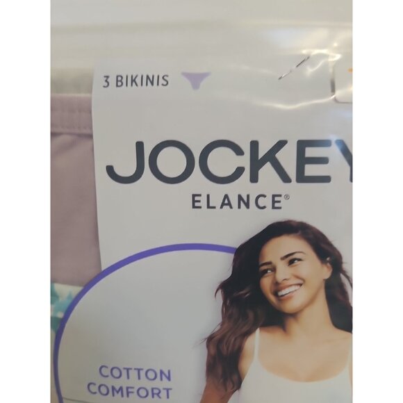 JOCKEY  Women's Underwear Elance Size 7/L Bikini Style 1484 Pink, Blue, Lavander - Picture 6 of 7